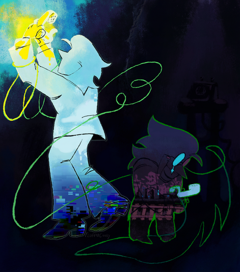 "Reflections" December 2025, Deltarune Fanart. Created in Procreate.